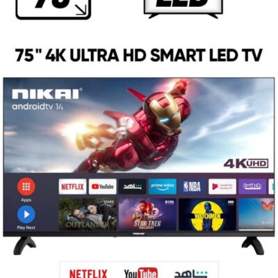 نيكاى شاشة 75 بوصه سمارت اندرويد UHD75SLED