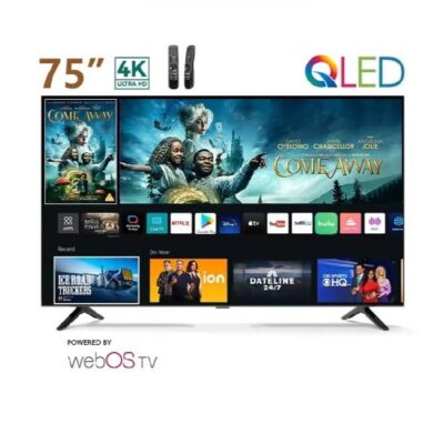 فيندو شاشه مقاس 75 بوصه 4K سمارت ويب اس مع ريموت ماجيك كيوليد V75Q2