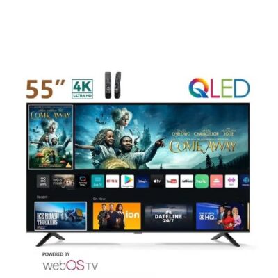 فيندو شاشه مقاس 55 بوصه 4K سمارت ويب اس مع ريموت ماجيك كيوليد V55Q2
