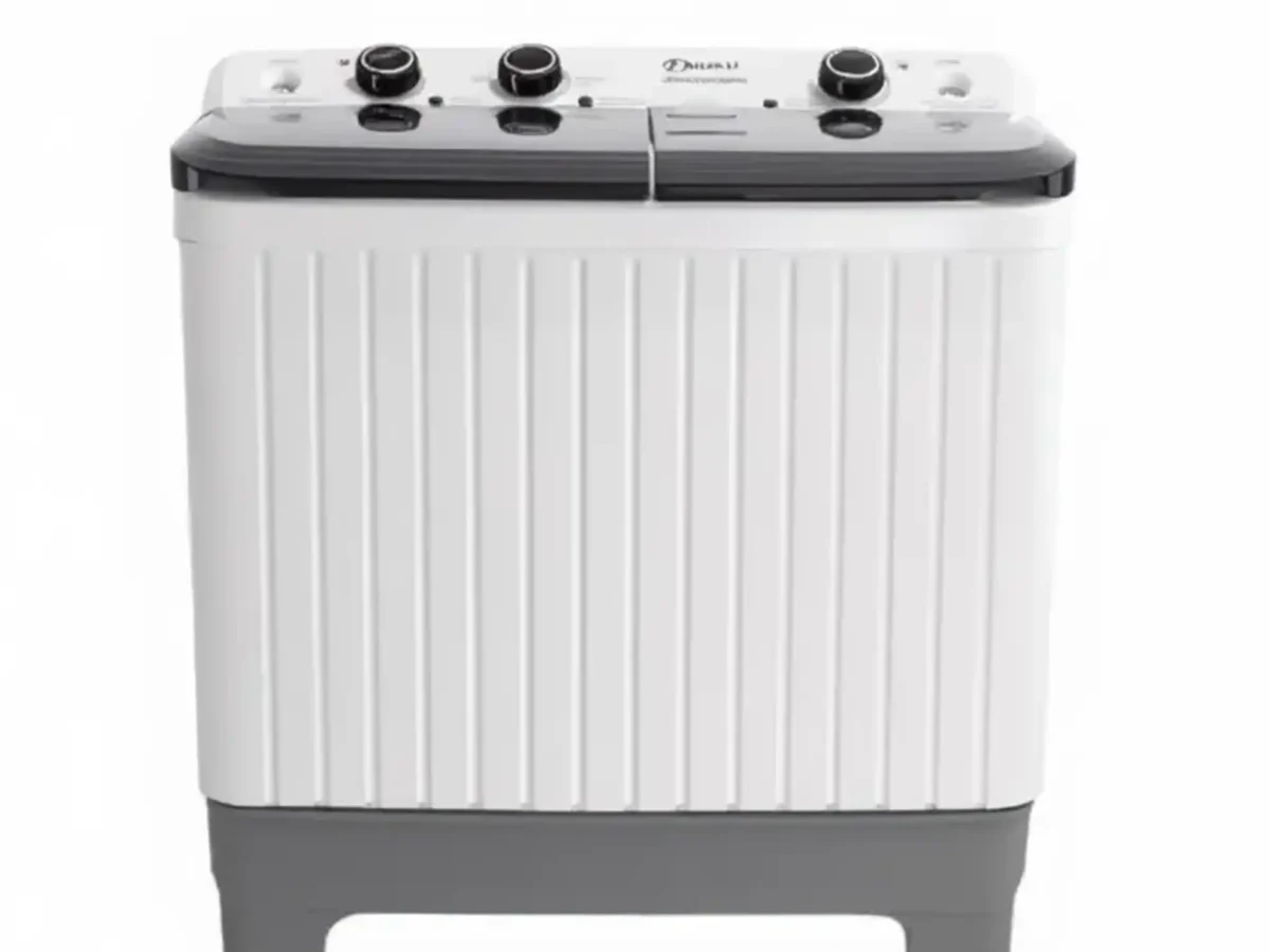 دانسات غسالة حوضين 5 كيلو ابيض بغطاء اسود DAN5TW