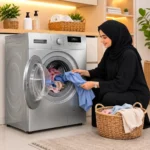 ⁦فالكون غسالة اوتوماتيك فتحة امامية 8 كيلو 16برامج سلفر FL408TS⁩ - الصورة ⁦3⁩