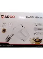 ⁦نادكو خلاط يدوي بلاستيك 5 سرعات أبيض NC-250HM⁩ - الصورة ⁦4⁩