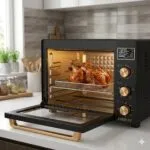 ريبون فرن كهربائي 1900 واط مقاس 60 لتر أسود*ذهبي RE-10-025 - الصورة 2