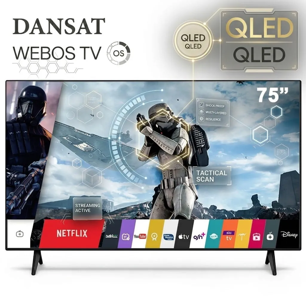 دانسات شاشة تلفزيون 75 بوصة ذكية فوركي ويب اوس كيو ليد DTQ75UWS