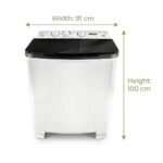 ⁦فريش غسالة حوضين 10 كيلو ابيض FRW-12500⁩ - الصورة ⁦2⁩