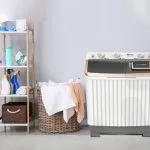 ⁦دانسات غسالة حوضين 8.5 كيلو ابيض بغطاء اسود DAN9TW⁩ - الصورة ⁦3⁩