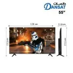 ⁦تلفزيون 55 بوصة - QLED - 4K Ultra HD Smart WebOS - مضاد للكسر - زجاج مزدوج - جهاز استقبال مدمج - أسود - DTQ55UWS⁩ - الصورة ⁦2⁩