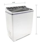 ⁦فريش غسالة حوضين 10 كيلو ابيض FRW-12500⁩ - الصورة ⁦2⁩