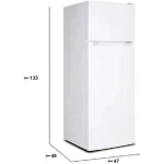 ⁦سرين ثلاجة بابين 5.9 قدم 218 لتر ابيض SRTM218DFW⁩ - الصورة ⁦2⁩