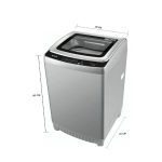 ⁦سرين غسالة اوتوماتيك تحميل علوى 18 كيلو سلفر SRWM-18K-TAS⁩ - الصورة ⁦2⁩