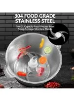 ⁦كولين قطاعة خضروات ولحوم 350 واط وعاء ستانلس 2 لتر مع ملحقات ستيل 801109009⁩ - الصورة ⁦3⁩