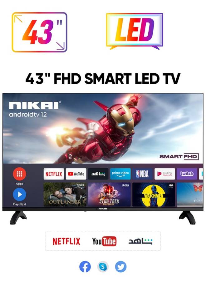 New-Project-2025-05-14T054213.278.jpg نيكاى شاشه مقاس 43 بوصه FHD سمارت اندرويد NTV4300SLED - الصورة 1