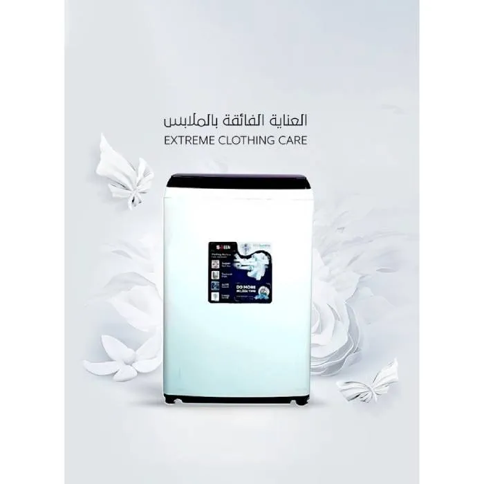 ⁦سرين غسالة اوتوماتيك تحميل علوى 9 كيلو ابيض SRWM-10TAS⁩ - الصورة ⁦7⁩