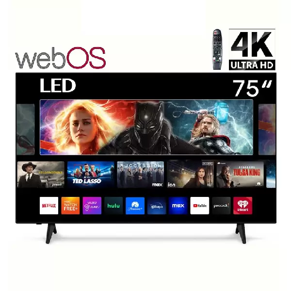 سرين شاشه مقاس 75 بوصه 4K سمارت ويب اس مع ريموت ماجيك SRET-75S4KW1