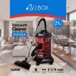 ⁦دبليو بوكس مكنسة 21 لتر 1400 واط اسود - احمر KVC21LR⁩ - الصورة ⁦2⁩