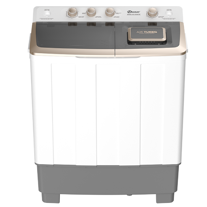 دانسات غسالة حوضين 10 كيلو ابيض بغطاء اسود DAN11TW