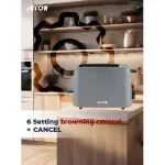 ⁦ارو محمصة الخبز 6 مستويات 650 وات اسود ورمادى داكن RO-02TD⁩ - الصورة ⁦6⁩