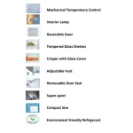 ⁦سرين ثلاجة بابين 5.9 قدم 218 لتر ابيض SRTM218DFW⁩ - الصورة ⁦4⁩