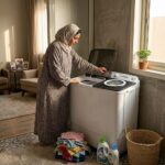 ⁦فريش غسالة حوضين 10 كيلو ابيض FRW-12500⁩ - الصورة ⁦4⁩