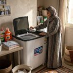 ⁦فريش غسالة حوضين 5 كيلو ابيض FRW-700⁩ - الصورة ⁦4⁩