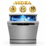 ميديا غسالة صحون 14 مكان 3 رفوف 10 برامج واى فاى فضى WQP14W5233CS