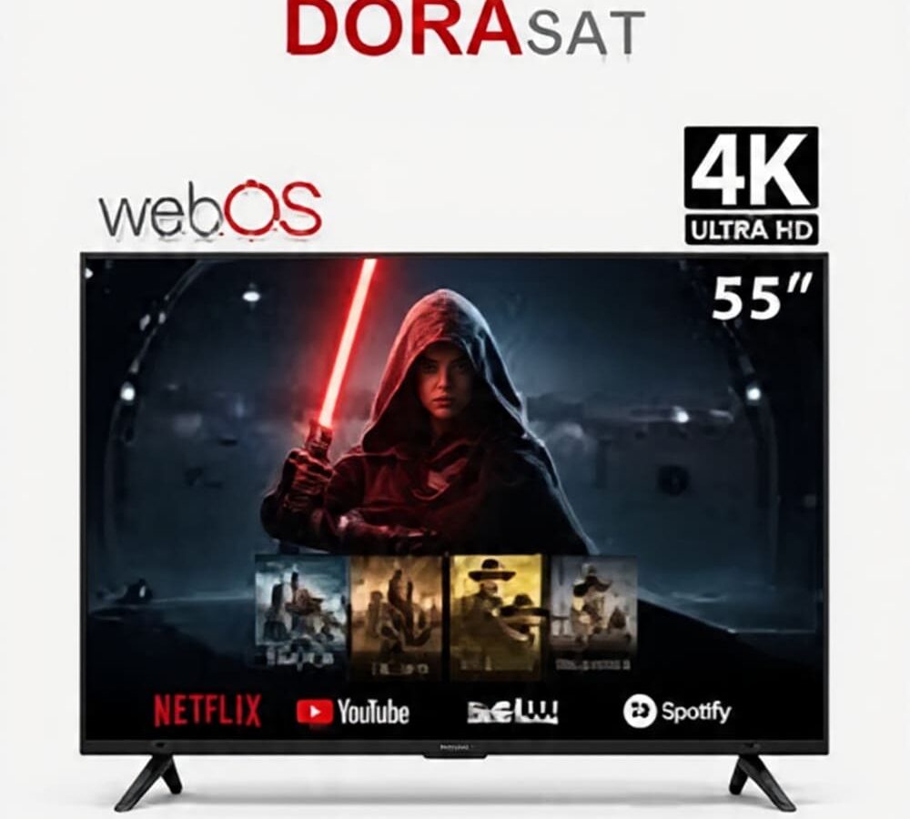 دورا سات شاشة 55 ويب اس 4k مع ريموت ماجيك DST55U