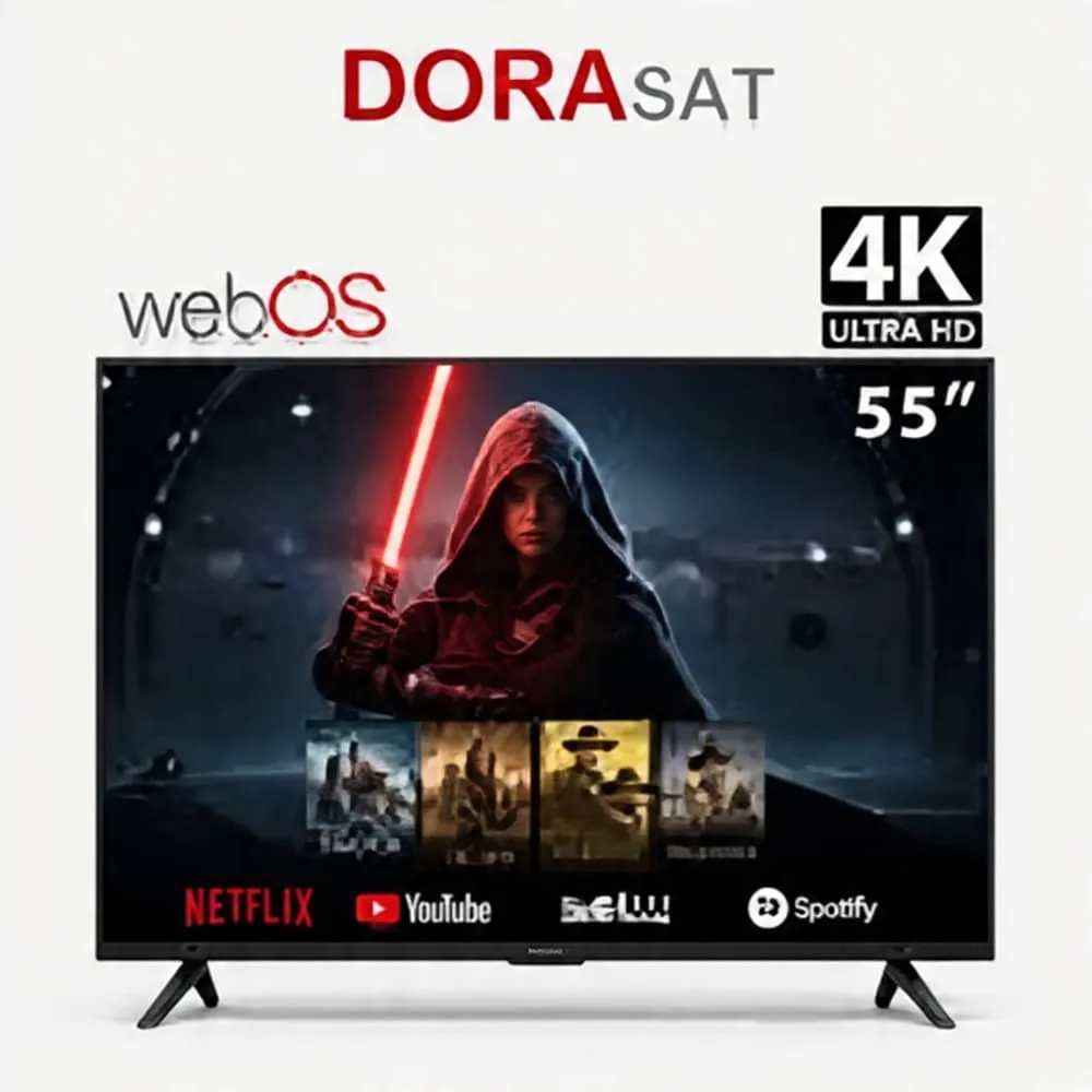 دورا سات شاشة 55 ويب اس 4k مع ريموت ماجيك DST55U