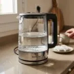 ⁦ريبون غلاية زجاج 1.7 لتر 2200 واط  سلفر RE-1-119⁩ - الصورة ⁦2⁩