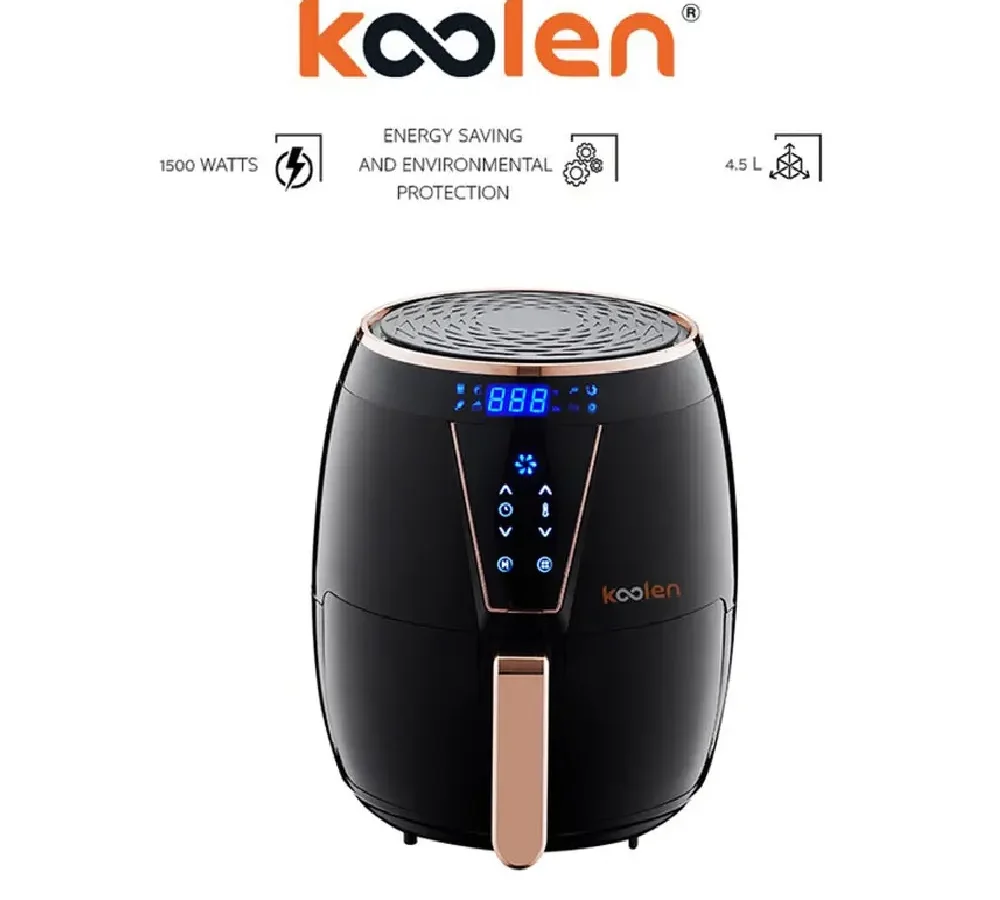 كولين قلاية هوائية 4.5 لتر 1500 واط ديجتال باللمس اسود 816102005