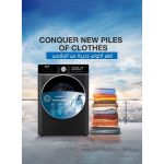 ⁦سرين غسالة اوتوماتيك تحميل امامى 8 كيلو 16 برنامج رمادى SRWM-8K-FAS⁩ - الصورة ⁦6⁩