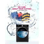 ⁦سرين غسالة اوتوماتيك تحميل امامى 8 كيلو 16 برنامج رمادى SRWM-8K-FAS⁩ - الصورة ⁦5⁩