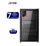 ارو ثلاجة باب واحد زجاج 3.2 قدم 90 لتر زجاج اسود RO-110SCK