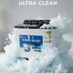 ⁦دورا سات غسالة ملابس حوضين 7 كيلو ابيض * اسود DS7TWM⁩ - الصورة ⁦4⁩