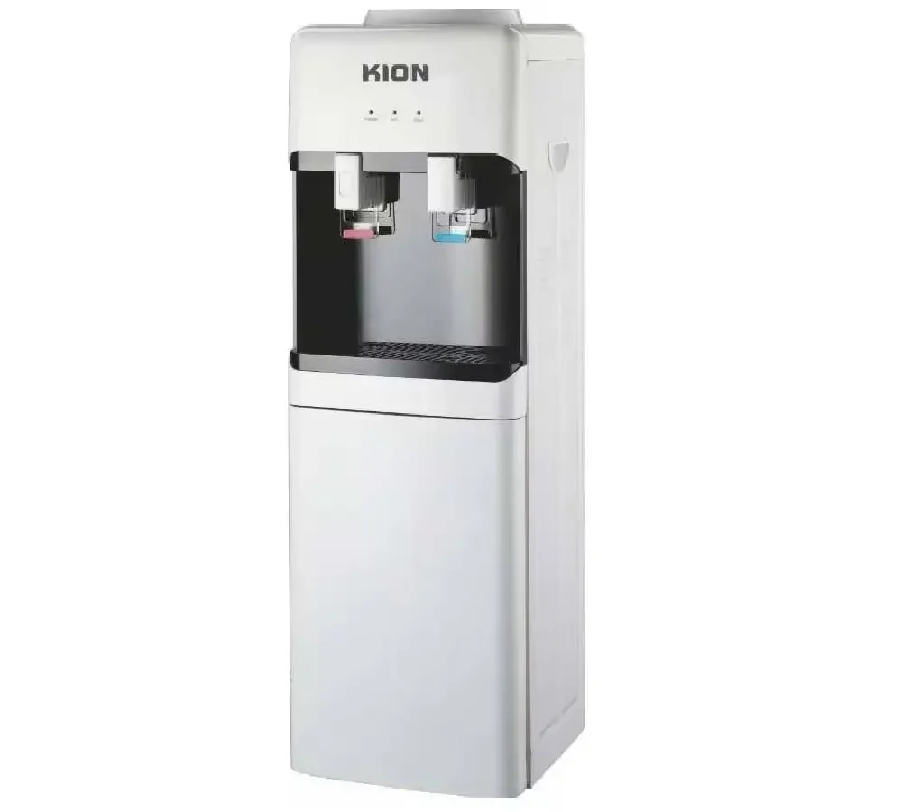 كيون مبرد وموزع مياه ساخن وبارد مع خزانة تخزين بيضاء KWD/010WD