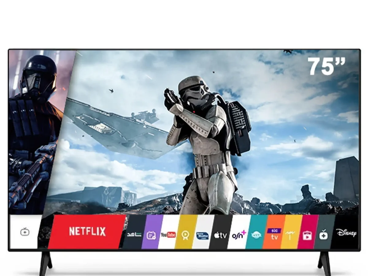 دانسات شاشه 75 بوصه QLED نظام جوجل 60 هرتز + حامل جدارى DTQ75U60HZ