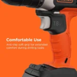 ⁦بلاك اند ديكر مثقاب لاسلكي 18 فولت 1.5 للخشب والبراغي/التثبيت برتقالي/أسود BCD001C1-GB⁩ - الصورة ⁦5⁩
