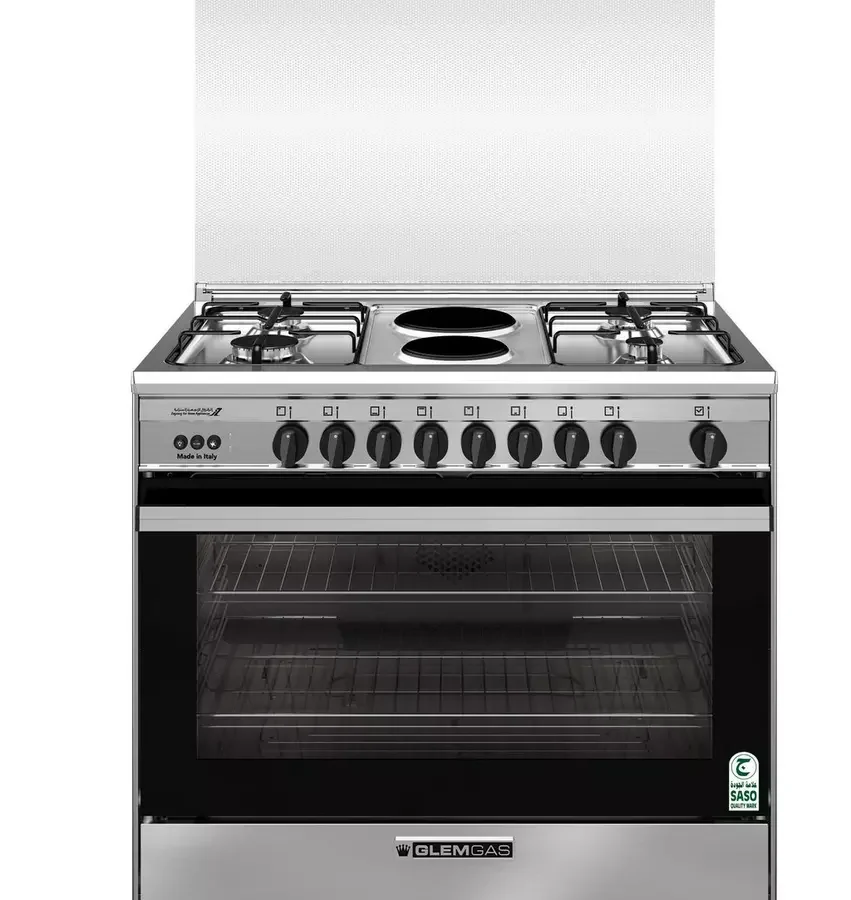 فرن جليم غاز 60*90، (4) عيون غاز، (2) عيون كهرباء، مروحة - SE966GIFSMF