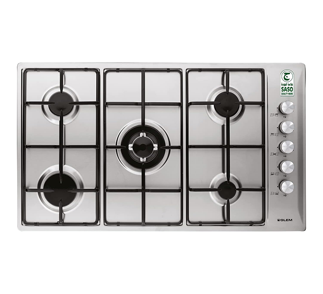 سطح جليم غاز بلت-إن 5عيون غاز 86سم القواعد مطلية P9LV5I