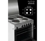 ⁦فرن جليم غاز (كهرباء) 60*60، 4 شعلات ـ أستيل AL669EI⁩ - الصورة ⁦6⁩