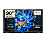 TCL شاشة 98 بوصة 4K QLED ملون كريستال كوانتم HDR 10+ للألعاب جوجل TV، معدل تحديث أصلي 144Hz، نظام ONKYO 2.1 Hi-Fi، دولبي أتموس، MEMC، ماستر الألعاب، (طراز 2025) - 98P8K