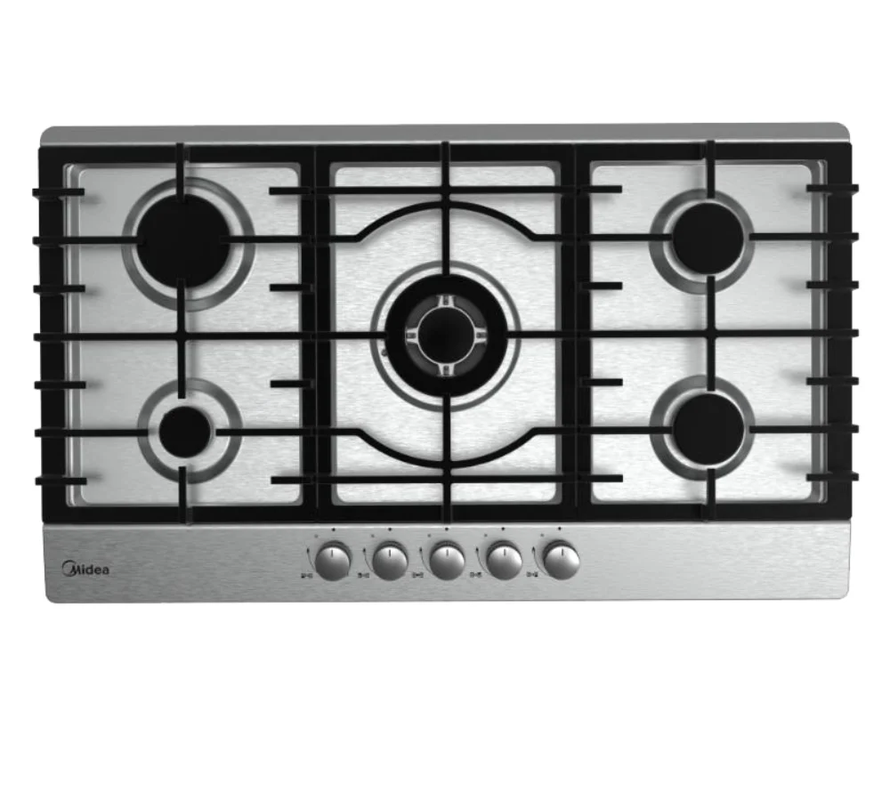 موقد غاز مايديا – 5 شعلات مع وظيفة اشتعال تلقائي – فضي – 90 سم – 90SQ005