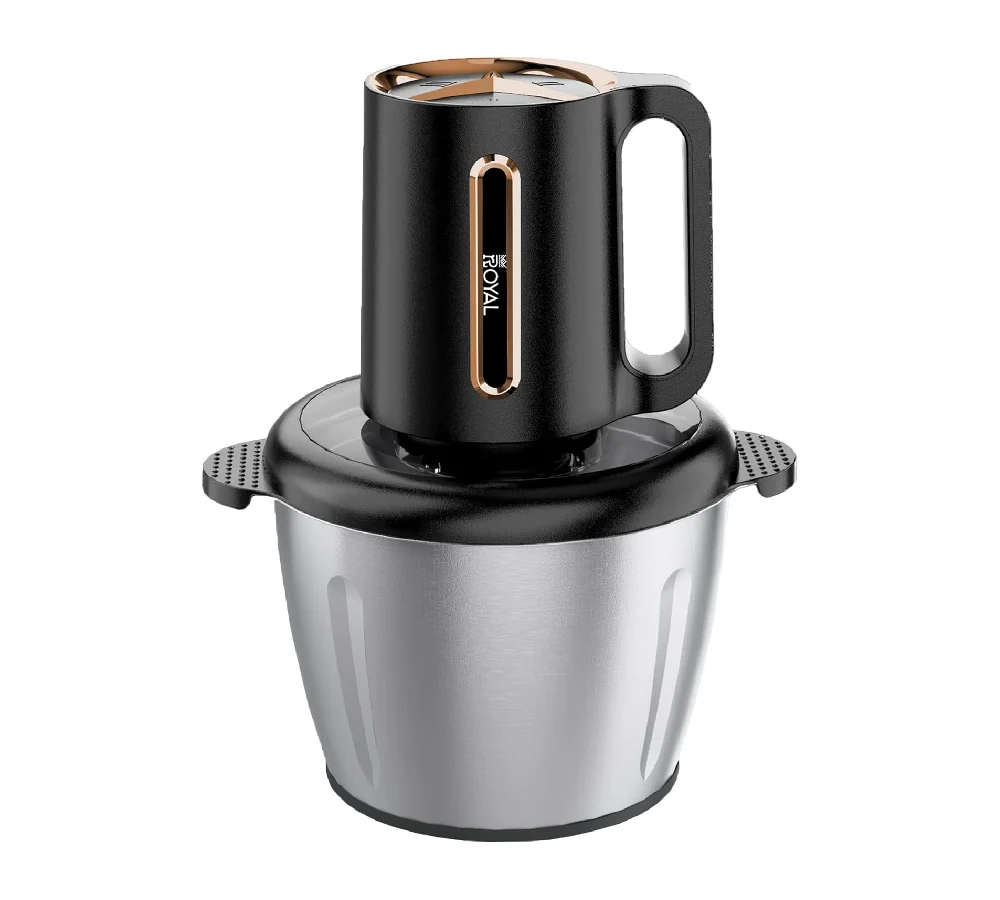 رويال قطاعة خضروات ولحوم متعددة الأغراض 3 لتر 400 واط 3 مستويات سرعه ستيل RA-CHPS-308