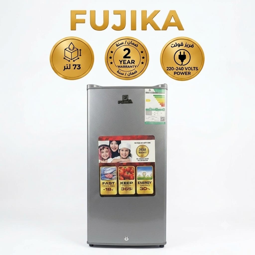 فوجيكا ثلاجة باب واحد 2.6 قدم 73 لتر بفريزر داخلى فضى FJK-300R