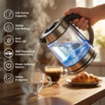 ⁦رويال غلاية ماء كهربائية زجاج 2.0 لتر 1800واط RA-EK2053⁩ - الصورة ⁦2⁩