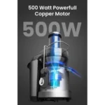 ⁦رويال عصارة فواكه 500 واط سعة 1.8 لتر بسرعتين وهيكل من الستانلس ستيل RA-SJ2211⁩ - الصورة ⁦5⁩
