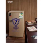 ⁦ارو ثلاجة صغيرة باب واحد 84 لتر 3 قدم فريزر داخلى ذهبى RO-100RDKR⁩ - الصورة ⁦5⁩