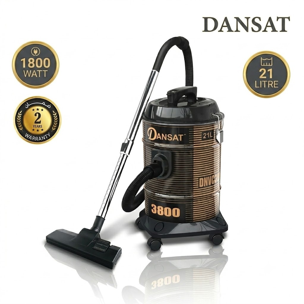 دانسات مكنسة كهربائية 21 لتر 1800 واط اسود * ذهبى DNVC3800B