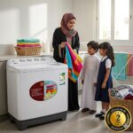 ⁦دانسات غسالة حوضين 8.5 كيلو ابيض DWT1221LW⁩ - الصورة ⁦3⁩