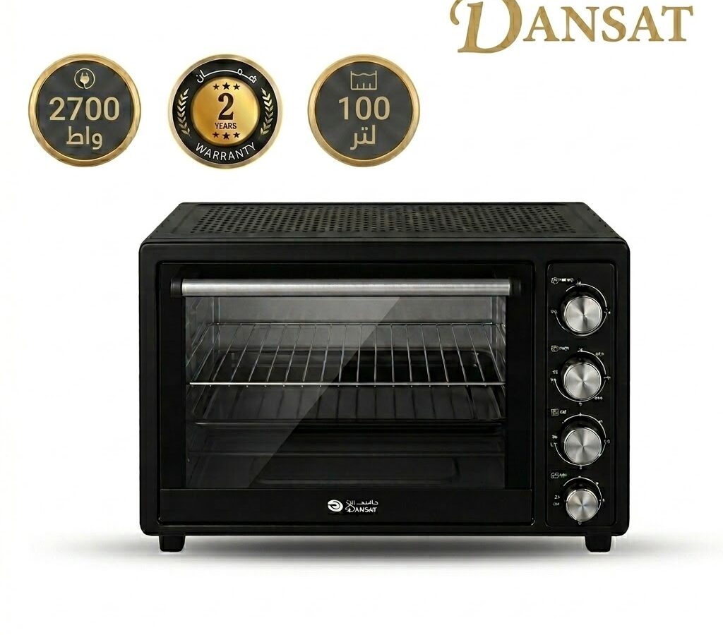 دانسات فرن كهربائي 100 لتر 2700 واط اسود DAN100-EOF