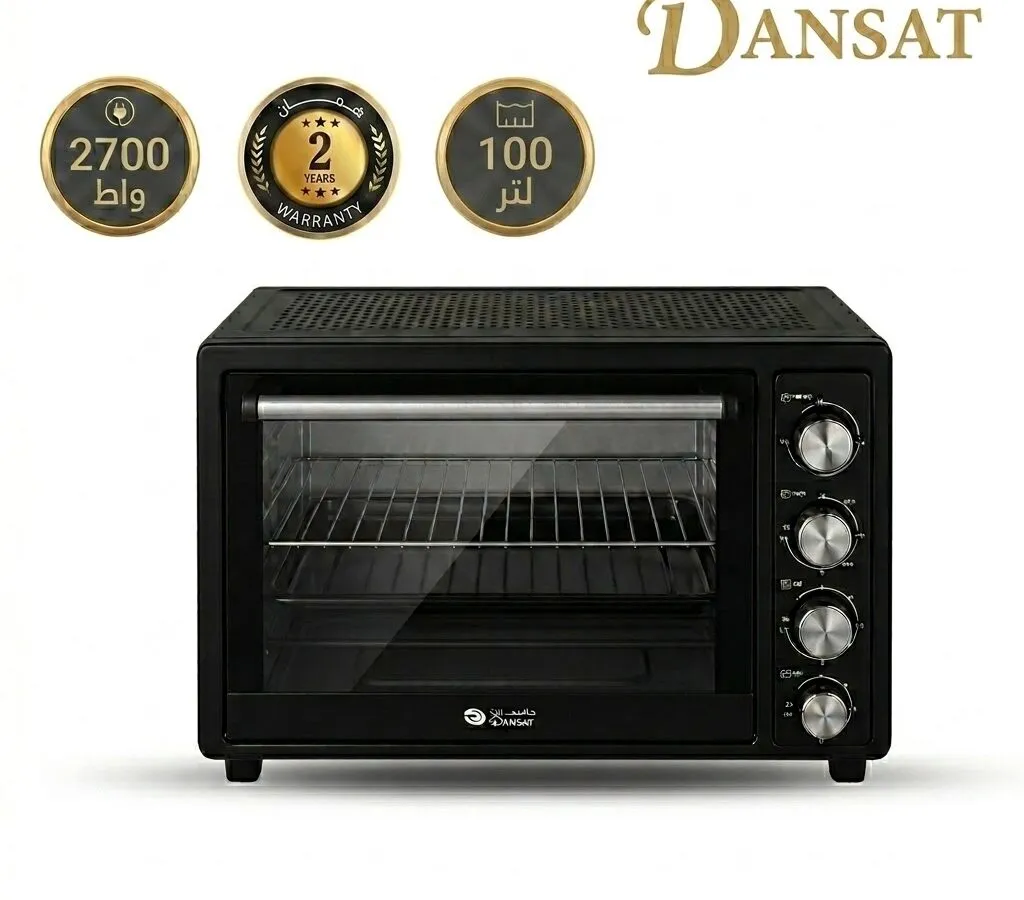 دانسات فرن كهربائي 100 لتر 2700 واط اسود DAN100-EOF